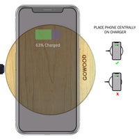 15W Fast Charge Maple Wood Wireless Charger - Qi Enabled Devices - SAKLIC