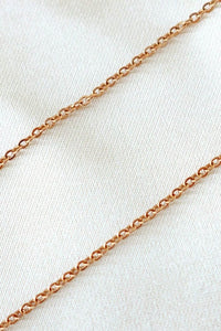 18K Rose Gold Filled Necklace with CZ Inlays | Hypoallergenic & Long - Lasting - SAKLIC