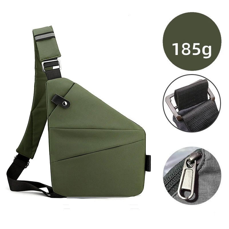 2024 New Anti Theft Travel Bags Nylon Slim Sling Bags Crossbody Chest Bags for Men Women - SAKLIC