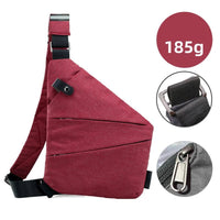 2024 New Anti Theft Travel Bags Nylon Slim Sling Bags Crossbody Chest Bags for Men Women - SAKLIC