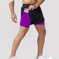 2024 Running Shorts Sportswear 2 in 1 Training Short Pant Summer Double - deck Beach Homme Jogging Clothing Gym Sport Shorts Men - SAKLIC