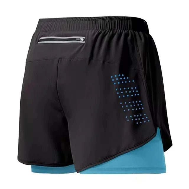 2024 Running Shorts Sportswear 2 in 1 Training Short Pant Summer Double - deck Beach Homme Jogging Clothing Gym Sport Shorts Men - SAKLIC