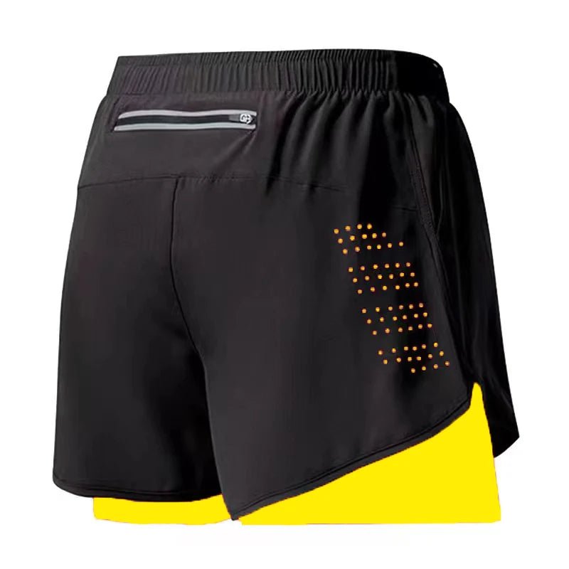 2024 Running Shorts Sportswear 2 in 1 Training Short Pant Summer Double - deck Beach Homme Jogging Clothing Gym Sport Shorts Men - SAKLIC