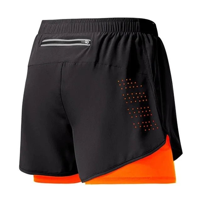 2024 Running Shorts Sportswear 2 in 1 Training Short Pant Summer Double - deck Beach Homme Jogging Clothing Gym Sport Shorts Men - SAKLIC