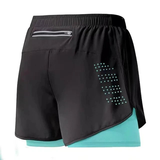 2024 Running Shorts Sportswear 2 in 1 Training Short Pant Summer Double - deck Beach Homme Jogging Clothing Gym Sport Shorts Men - SAKLIC