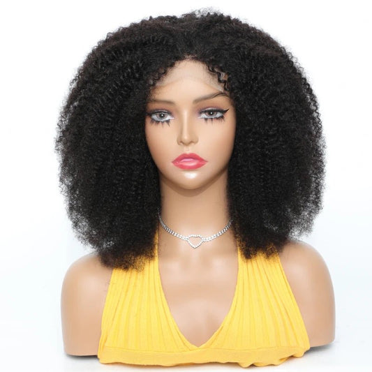 220% Density Afro Kinky Curly Lace Front Human Hair Wigs 4x4 13x4 13x6 Lace Frontal Perruque Cheveux Humain Curly 26” 28” 30” - SAKLIC