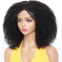 220% Density Afro Kinky Curly Lace Front Human Hair Wigs 4x4 13x4 13x6 Lace Frontal Perruque Cheveux Humain Curly 26” 28” 30” - SAKLIC