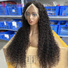 Curly transparent 13x4 lace front wig