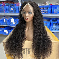 30 32 34 36 38 40 50 inch Human Hair Lace Front Wigs For Black Women Straight Deep Wave Kinky Curly Virgin Raw Indian Hair Wigs - SAKLIC