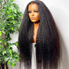 Kinky straight transparent 13x4 lace front wig