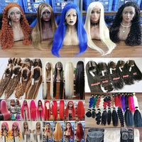 30 32 34 36 38 40 50 inch Human Hair Lace Front Wigs For Black Women Straight Deep Wave Kinky Curly Virgin Raw Indian Hair Wigs - SAKLIC