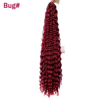 30 inch 120 g Deep Wave Bulk Hair Hawaii Ocean Wave Crochet Cheveux Afro Curls Tresses Synthetic Braiding Hair Extensions - SAKLIC