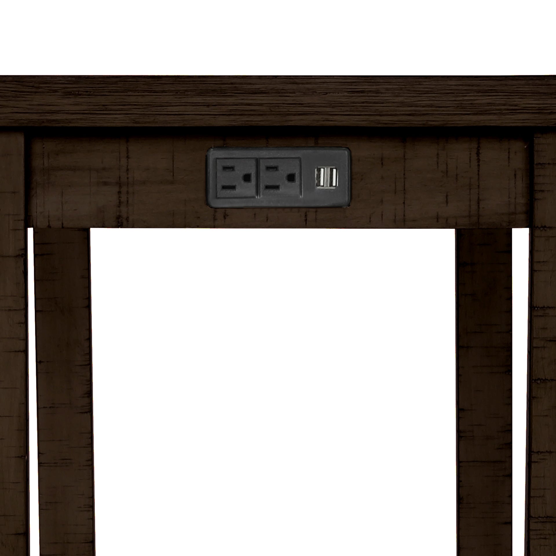 TOPMAX 4 Pieces Counter Height Table with Fabric Padded Stools, Rustic Bar Dining Set with Socket, Brown