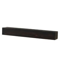 72" Rustic Wood Fireplace Mantel,Wall - Mounted & Floating Shelf for Home Decor Espresso - SAKLIC