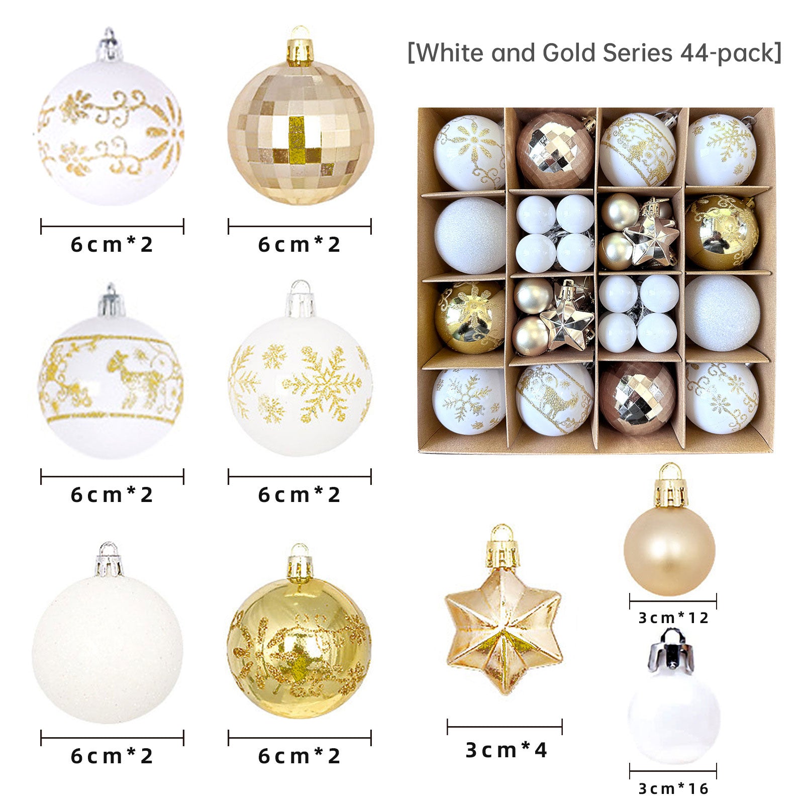 Christmas decoration 6cm electroplated ball plastic ball special-shaped painted Christmas ball gift Christmas tree pendant