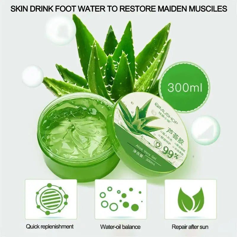 99% Aloe Vera Gel Moisturing Skin Face Cream Shrink Pores Day Cream Skincare Sleeping Mask Korean Skin Care Products - SAKLIC