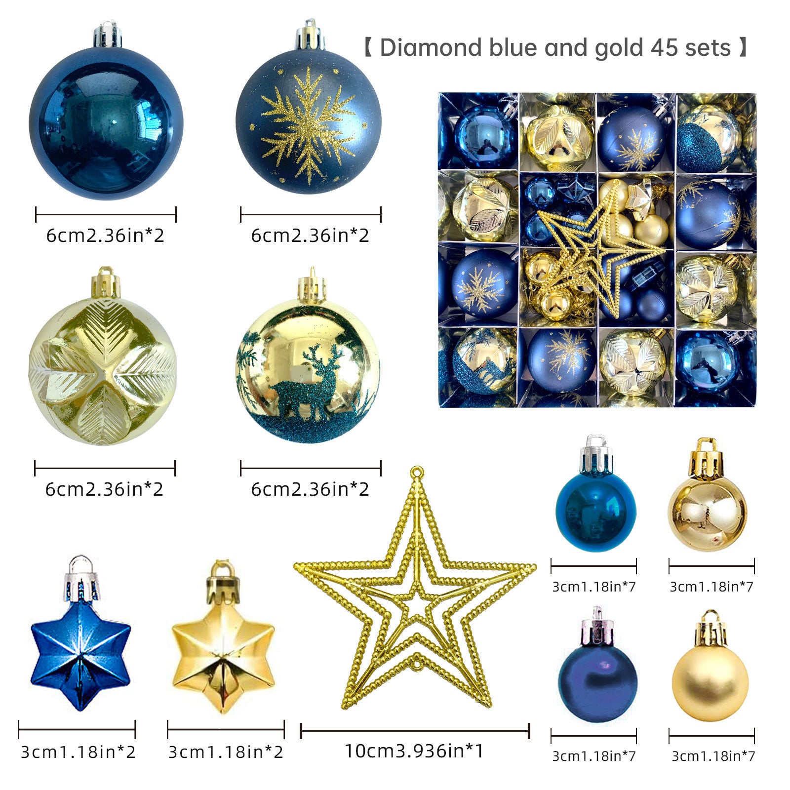 Christmas decoration 6cm electroplated ball plastic ball special-shaped painted Christmas ball gift Christmas tree pendant