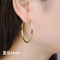 Somilia - Women's Big Hoop Earrings, New Collection 100% 925 Sterling Silver Jewelry Fashion Women18K Golden серьги кольца