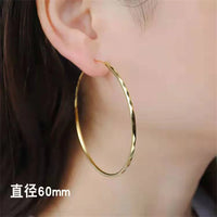 Somilia - Women's Big Hoop Earrings, New Collection 100% 925 Sterling Silver Jewelry Fashion Women18K Golden серьги кольца