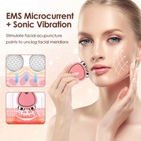 Massageador Facial EMS Mini Portátil de Microcorrente para Levantamento Facial, Rolo de Massagem para Rejuvenescimento da Pele, Firmador de Rosto e Pescoço, Dispositivo de Beleza