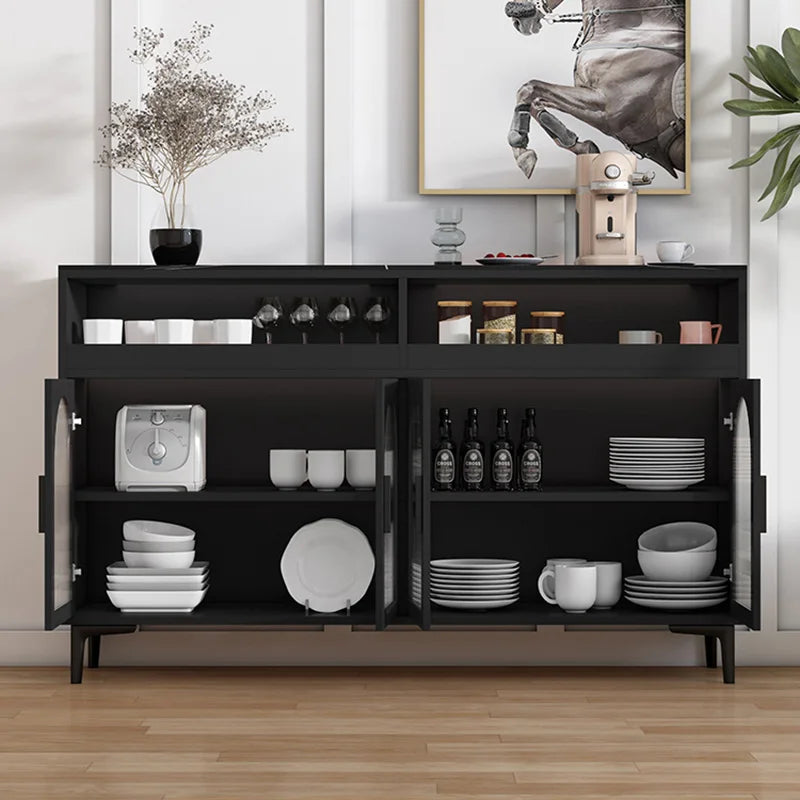 Armário de Armazenamento de Áudio Nordic para Sala de Estar, Armário de Cosméticos de Madeira, Armário de Exibição de Café e Chá, Vitrine Lateral de Garagem, Mobiliário de Salão YR50LC