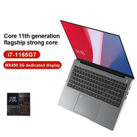 YEPO Nouvelle Édition Mondiale Ordinateur Portable Intel Core i7 Win11 Écran HD 15,6 pouces Carte Graphique Indépendante MX450 2G Déverrouillage par Empreinte Digitale 0,3