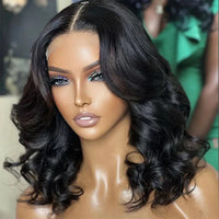 Glueless Wigs Human Hair Body Wave Lace Front Wig Tissage Humain Hair HD Transparent Perruques Cheveux Humains Wear And Go Bob