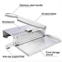 Commercial Manual Frozen Meat Slicer Bone Cutting Tool Stainless Steel Minced Lamb Bone Meat Cutter Chicken Duck Fish Cutting