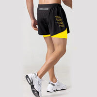 2024 Running Shorts Sportswear 2 in 1 Training Short Pant Summer Double-deck Beach Homme Jogging Clothing Gym Sport Shorts Men