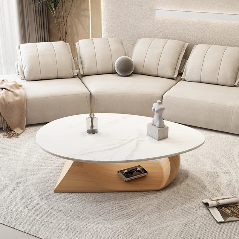 Luxury Coffee Tables Modern Design Wood White Coffee Tables Round Minimalist Living Room Sofa Mesa Auxiliar Nordic Furniture