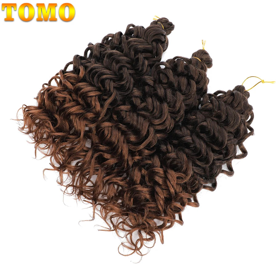 TOMO Hawaii Océan Vague Crochet Cheveux Naturel Noir Océan Vague Tresses Cheveux Synthétiques Crochet Tressage Extensions De Cheveux