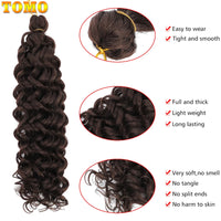 TOMO Hawaii Océan Vague Crochet Cheveux Naturel Noir Océan Vague Tresses Cheveux Synthétiques Crochet Tressage Extensions De Cheveux