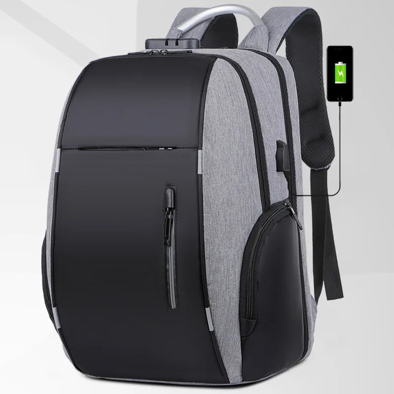 Sac à dos pour hommes de haute qualité, sac à dos urbain pour homme, sac à dos imperméable pour ordinateur portable à grande capacité, sac anti-vol avec port USB pour homme