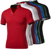 Camisa Polo de Algodão para Homens Marca de Moda Tamanho Grande Camiseta Polo de Manga Curta Homme