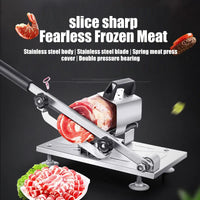 Commercial Frozen Meat Slicer Bone Cutting Tool Stainless Steel Minced Lamb Bone Meat Cutter Chicken Duck Fish Manual Cutting