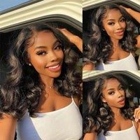 Body Wave Bob Wig Peruvian Body Wave Lace Front Human Hair Wigs Natural Color Lace Frontal Wigs Perruques Cheveux Humain Tuneful