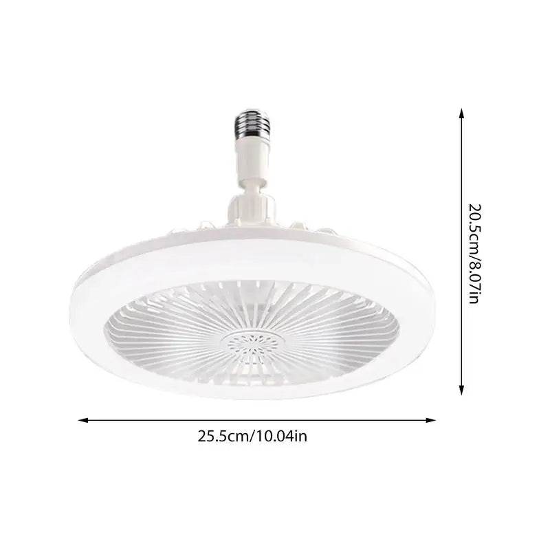 Ventilateur de plafond avec lumière télécommande ampoule mini prise ampoule LED ventilateur dimmable E27 ventilateur de plafond sans pales pour chambre