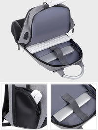 Sac à dos pour hommes de haute qualité, sac à dos urbain pour homme, sac à dos imperméable pour ordinateur portable à grande capacité, sac anti-vol avec port USB pour homme