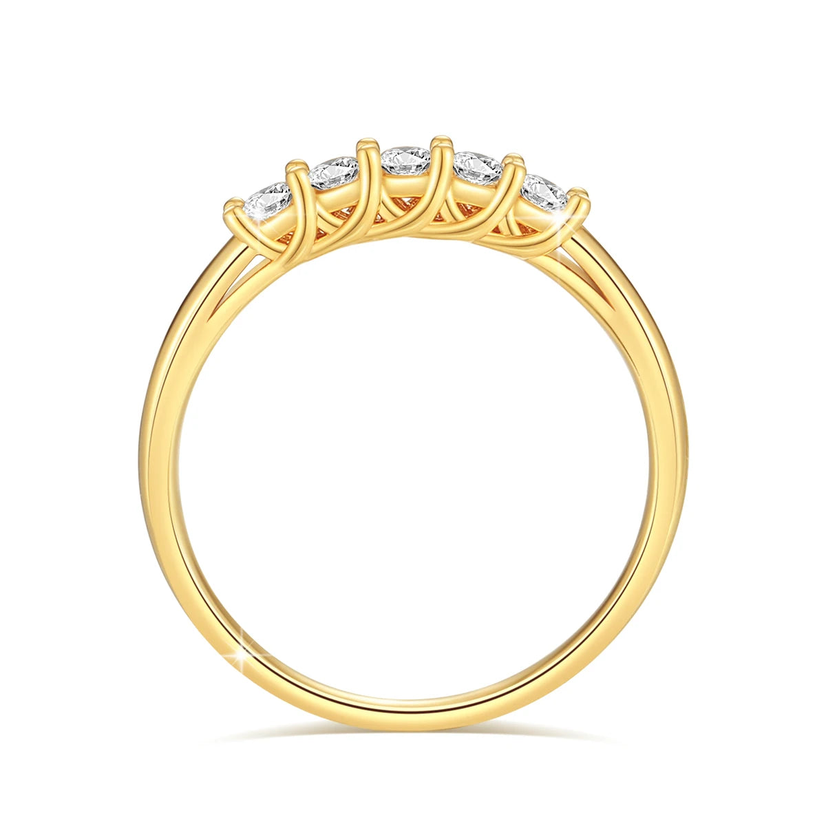 Vente en gros Bague en Or 18k 750 100% Réelle avec Certificat Bijoux en Moissanite K Or Européen pour Femmes Cadeau de Mariage de Luxe d'Été