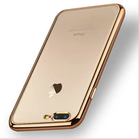 For IPhone 8 Plus Case Luxury Gold Plating Soft Silicone Gel Case for IPhone 14 13 11 Pro 12 Mini X XR XS Max 7 Plus 6S 6 Cover