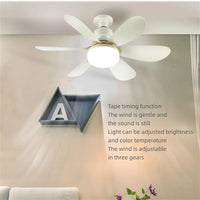 Socket Fan Lamp 30W/40W E27 Base Wireless Remote Control LED Ceiling Fan Replacement for Bedroom Living Room Kitchen Balcony