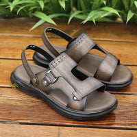 Summer New Men's Beach Shoes Fashion Casual Shoes Men's Anti Slip Sandals Indoor Outdoor Sandals Breathable Flat Shoes