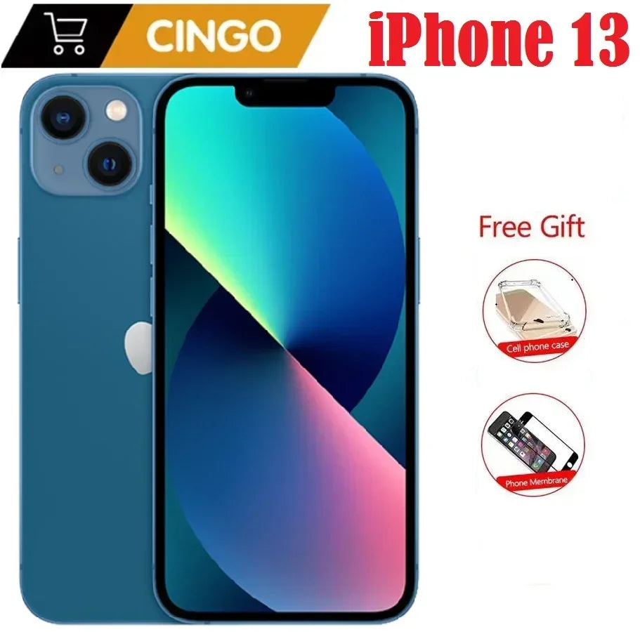 Original iPhone 13 128GB/256GB ROM Unlocked A15 Chip IOS 5G Smartphone Face ID 6.1" OLED Screen  iphone13 cellphone