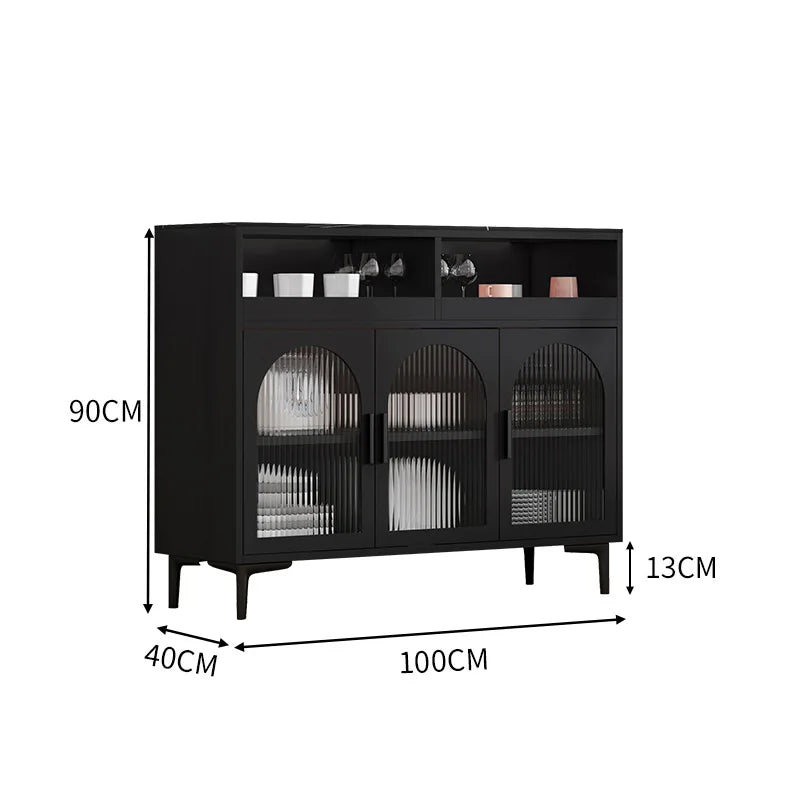 Armário de Armazenamento de Áudio Nordic para Sala de Estar, Armário de Cosméticos de Madeira, Armário de Exibição de Café e Chá, Vitrine Lateral de Garagem, Mobiliário de Salão YR50LC