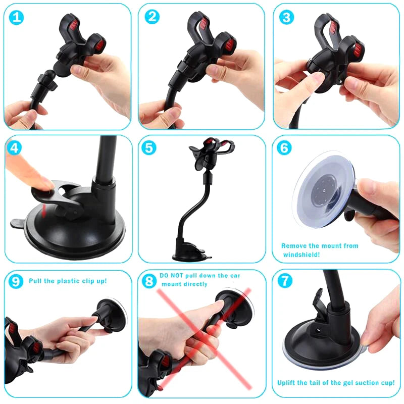 For Samsung/Iphone Universal Suction Cup Sucker Car Windshield Mount Phone Holder,Dashboard Stand Glass Sticky Bracket Stents