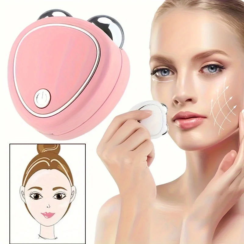 1pc Appareil Facial - Outil de Sculpture Faciale, Rouleau de Massage Facial 3D, Machine de Massage Facial Pour Prendre Soin Instantanément de Votre Peau et Atteindre