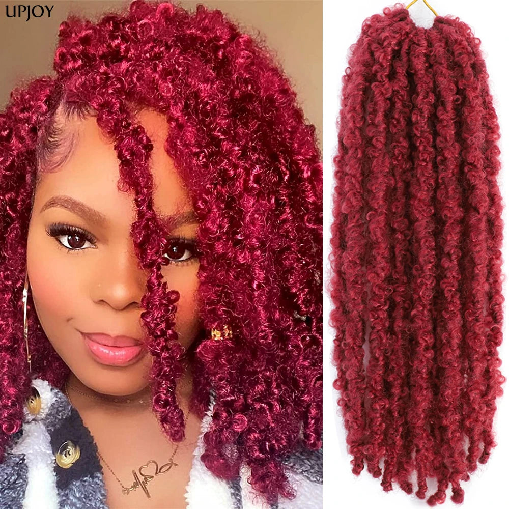 Butterfly Locs Crochet Braids Hair Distressed Boho Faux Locs Hair Braiding Extensions Dread Locks cheveux for Women and Girls