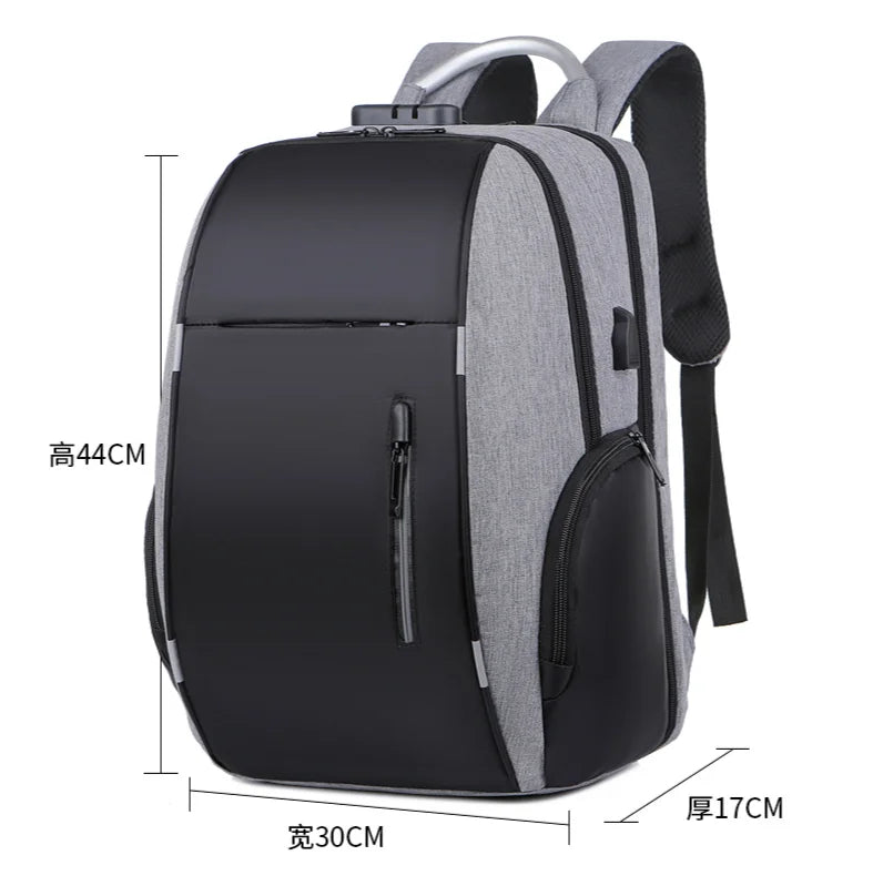 Mochila Masculina de Alta Qualidade Mochilas Urbanas para Homens Impermeável Mochila para Laptop de Grande Capacidade Masculina Antifurto Bolsa USB