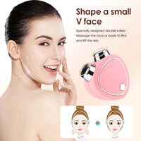 Appareil de beauté de massage facial mini portable à microcourant, rouleau de massage lifting pour le visage et le cou, rajeunissement de la peau et raffermissement