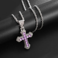 Exquisite Zircon Cross Necklace for Men and Women, Trendy Clothing and Jewelry Accessories